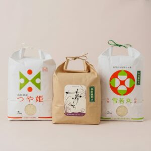 尾形米穀店・145周年記念 特別食べ比べセット つや姫・雪若丸・夢ごこち